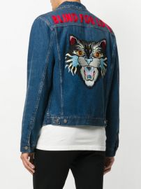 embroidered denim jacket at Far Fetch