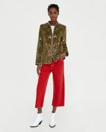 embroidered jacket at Zara