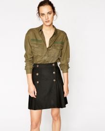 embroidered khaki shirt at The Kooples