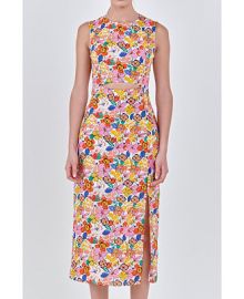 endless rose Womens Cotton Floral Print Cutout Dress - Macys at Macys