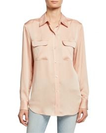 equipment Slim Signature Flap-Pocket Shirt at Neiman Marcus