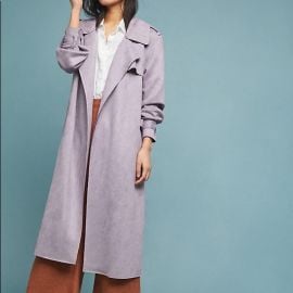  ett twa Harley Faux Suede Trench at Anthropologie