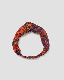 faded print headband at Zara