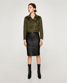 zara green suede jacket