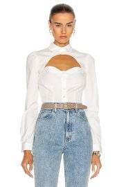 fleur du mal Bella Shirt in Ivory  FWRD at Forward