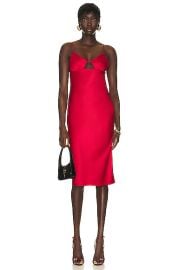 fleur du mal Eco Luxe Keyhole Slip Dress in Rouge FWRD at FWRD