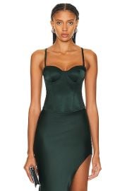 fleur du mal Hamptons Bustier Top in Envy FWRD at FWRD