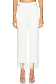 fleur du mal X Galia Lahav Beaded Fringe Silk Pant in Ivory FWRD at FWRD