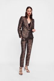 floral jacquard blazer at Zara