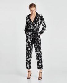 floral print jumpsuit at Zara