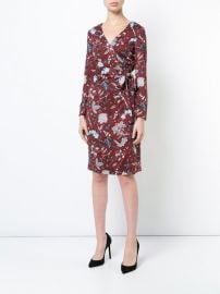 floral wrap dress at Farfetch