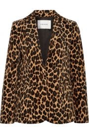 frame Leopard-print cotton-blend velvet blazer at Net A Porter