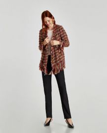 frayed jacket at Zara