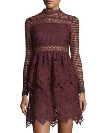 free generation Mock-Neck Lace Dress at Last Call