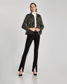 WornOnTV: Nikki's white tweed jacket with fringed trim on The