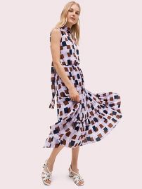 geo squares tie-neck dress at Kate Spade