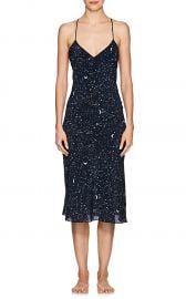 gilda and pearl Luna Galaxy-Print Silk Midi-Slip at Barneys