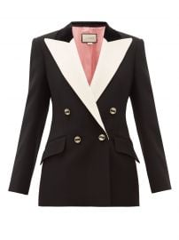 gucci Peak-lapel double-breasted silk-blend blazer at Matches