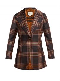 gucci Peak-lapel tartan wool blazer at Matches