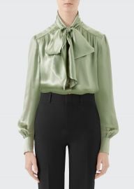 gucci tie neck blouse at Bergdorf Goodman