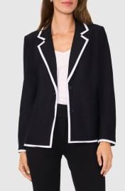 halogen(r) Tipped Knit Blazer at Nordstrom