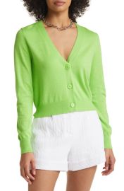 halogen(rFitted V-Neck Cardigan at Nordstrom