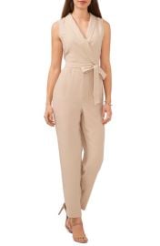 halogen(rTie Waist Surplice V-Neck Jumpsuit at Nordstrom