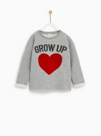 heart sweatshirt at Zara