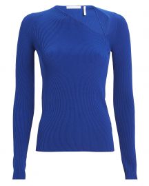 helmut lang Asymmetric Rib Knit Top at Intermix