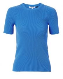 helmut lang RIB KNIT ESSENTIAL BLUE TEE at Intermix