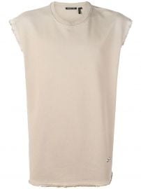 helmut lang raw edge sleeveless sweatshirt at Farfetch