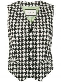 houndstooth single-breasted waistcoat at Farfetch