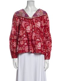 https://www.therealreal.com/products/women/clothing/tops/rachel-zoe-floral-print-v-neck-blouse-w-tags-cnxbi at The Real Real