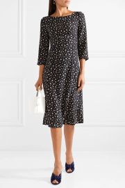 hvn Clara printed silk-satin dress at Net A Porter