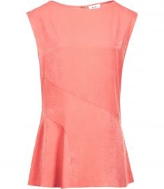 islia LADDER-TRIM TOP BRIGHT PEACH at Reiss