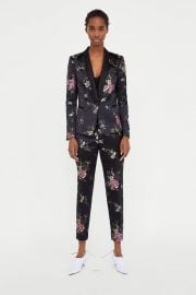 jacquard blazer at Zara