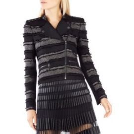 jaison Striped Fringe Jacket at Bcbg