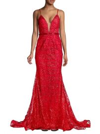 jovani  Open Back Floral Beaded Gown at Saks Fifth Avenue