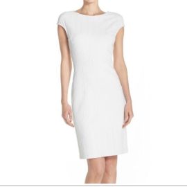 WornOnTV: Maria’s white textured sheath dress on Today | Maria Larosa ...