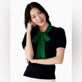 kate spade Sweaters Kate Spade Colorblock Bowneck Sweater Poshmark at Poshmark