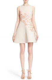 kate spade new york  sea ferns  embellished fit   flare dress at Nordstrom