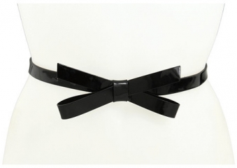 kate spade new york  thin bow belt in black at Nordstrom