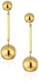 kate spade new york Gold-Tone Linear Drop Earrings at Amazon