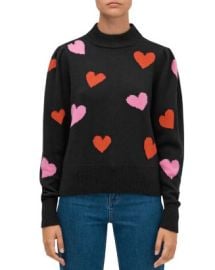 kate spade new york Hearts Mock Neck Sweater Bloomingdales at Bloomingdales