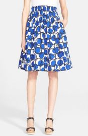 kate spade new york and39stamped dots blaireand39 print flare skirt at Nordstrom