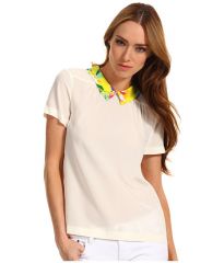 kate spade new york and39tessaand39 silk top in beige at Nordstrom