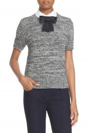 kate spade new york bow collar short sleeve sweater at Nordstrom