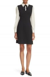 kate spade new york bow tie crepe a-line dress at Nordstrom