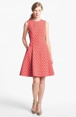 kate spade new york cory dot jacquard fit andamp flare dress at Nordstrom