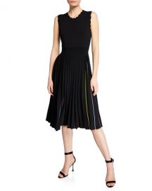 kate spade new york crewneck sleeveless pleated sweater dress at Neiman Marcus